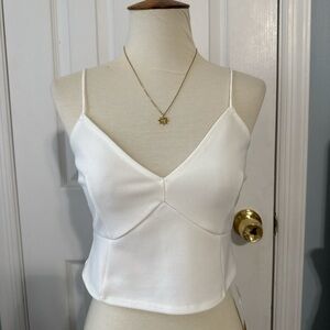 Abercrombie & Fitch White Fitted Top